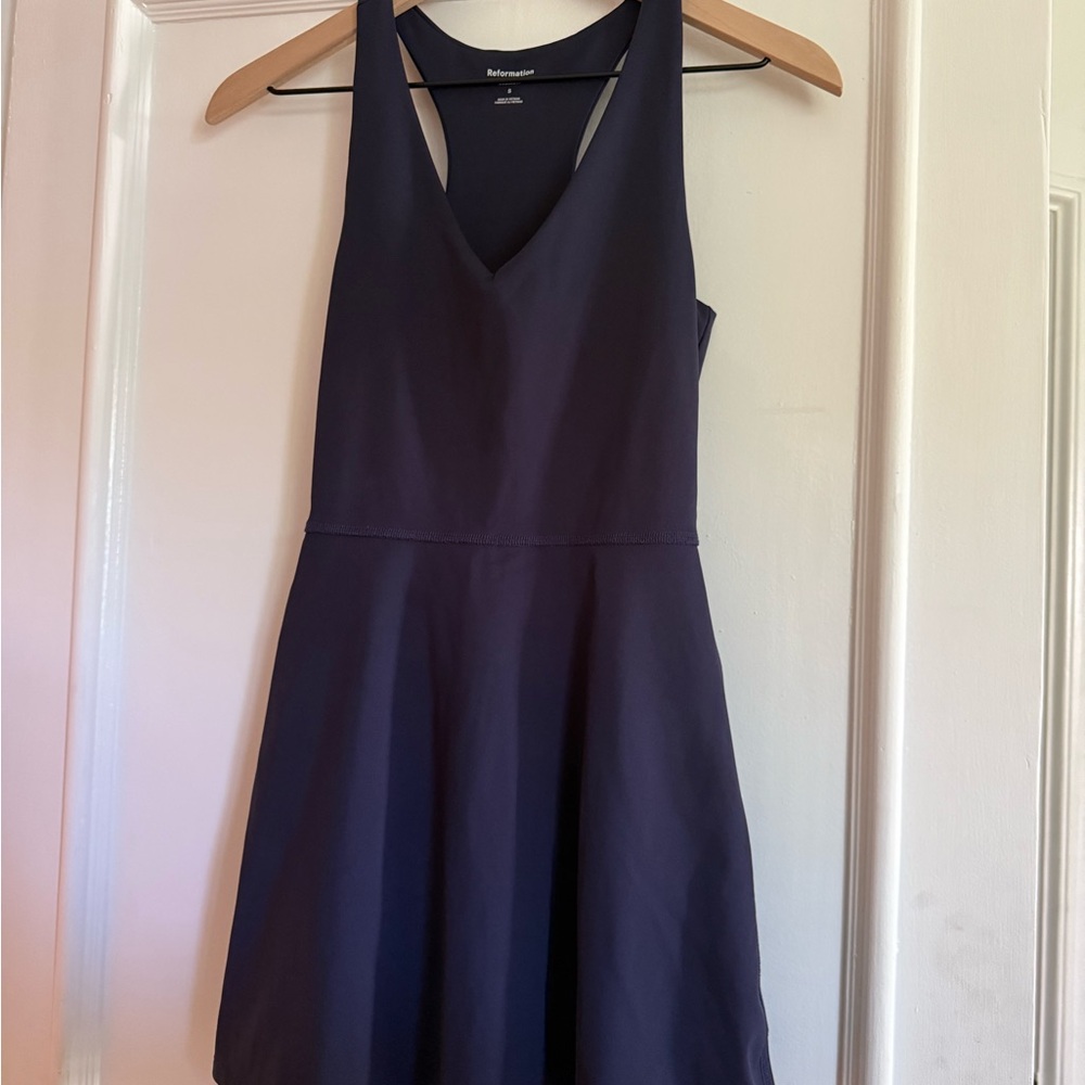 Reformation Tennis Dress- Navy